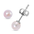 Japanese Akoya Pearl 7-8mm Stud Earrings in Rhodium Over Sterling Silver - Sticky add to cart bar