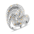 Fancy Ring in 14K YG and Rhodium Over Sterling Silver (Size 10.0) 3.10 Grams - Sticky add to cart bar