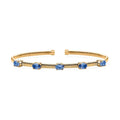 Doorbuster Luxoro 10K Yellow Gold AAA Montepuez Ruby Bangle Bracelet (7.25 In) (6.90 g) 3.00 ctw - Sticky add to cart bar