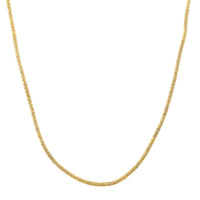 Embossed Wire Chain Necklace in 14K Yellow Gold Over Sterling Silver 10 Grams 20 Inches