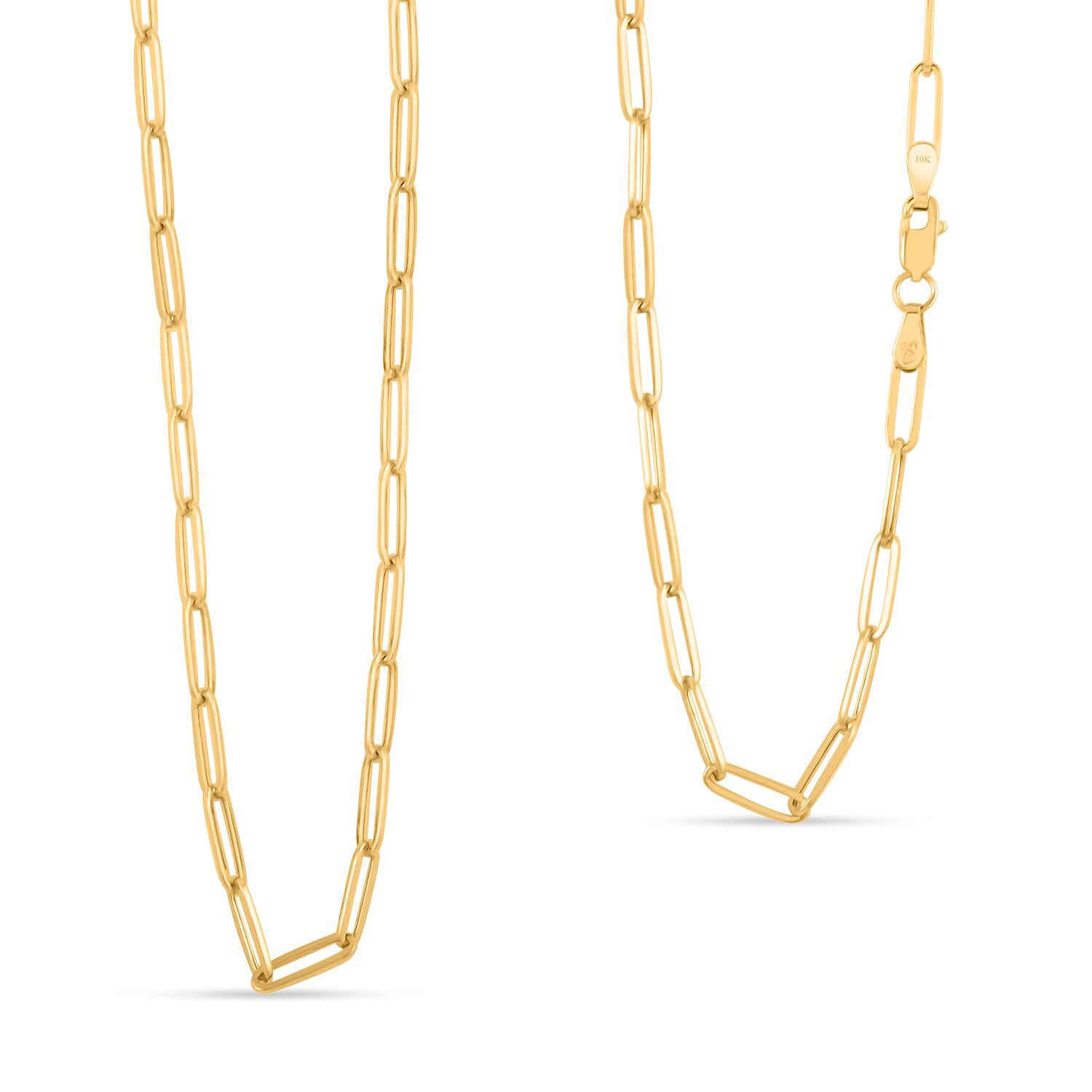 3mm Paperclip Chain Necklace in 14K Yellow Gold 2.90 Grams 20 Inches