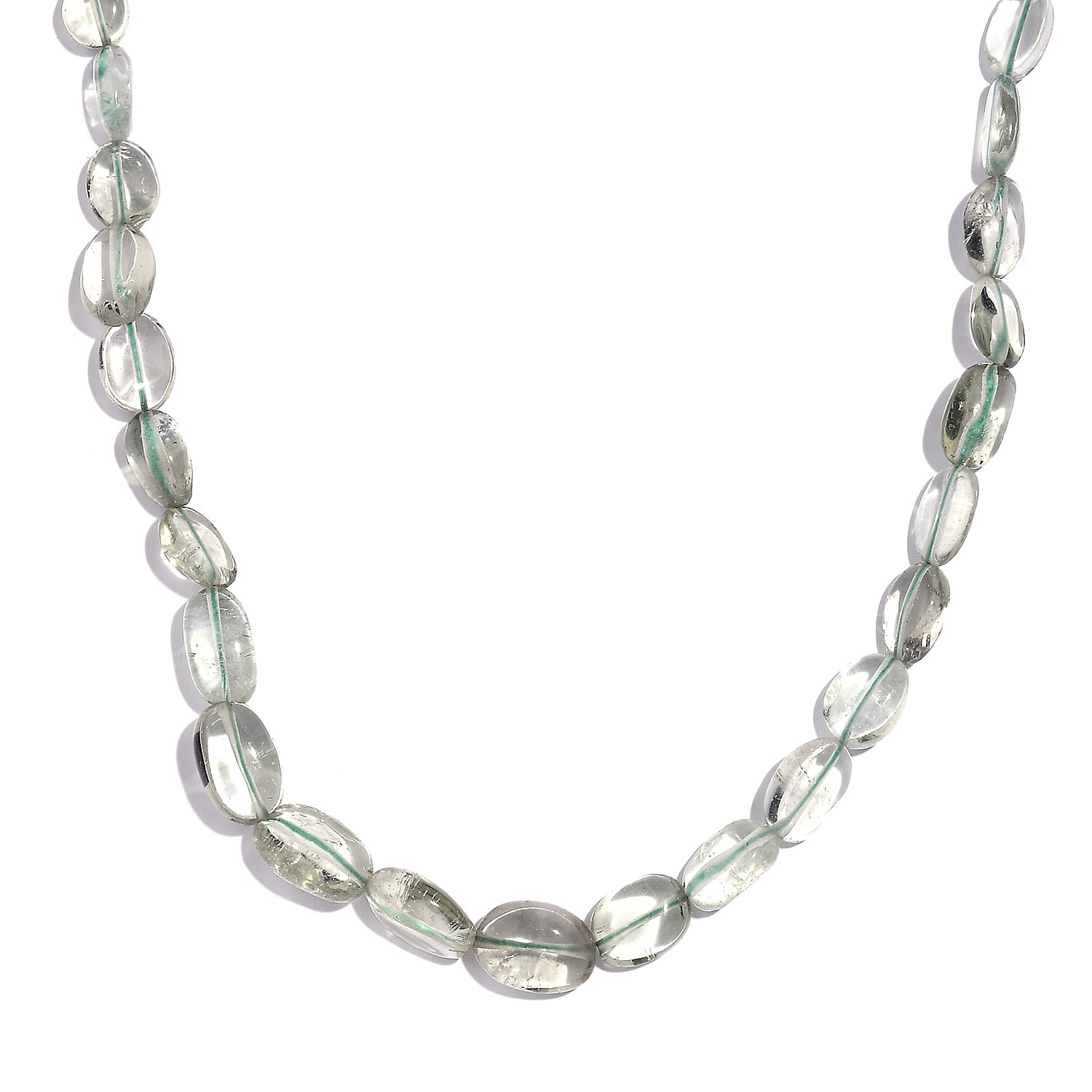 Montezuma Prasiolite 75.00 ctw Necklace in Stainless Steel 18 Inches