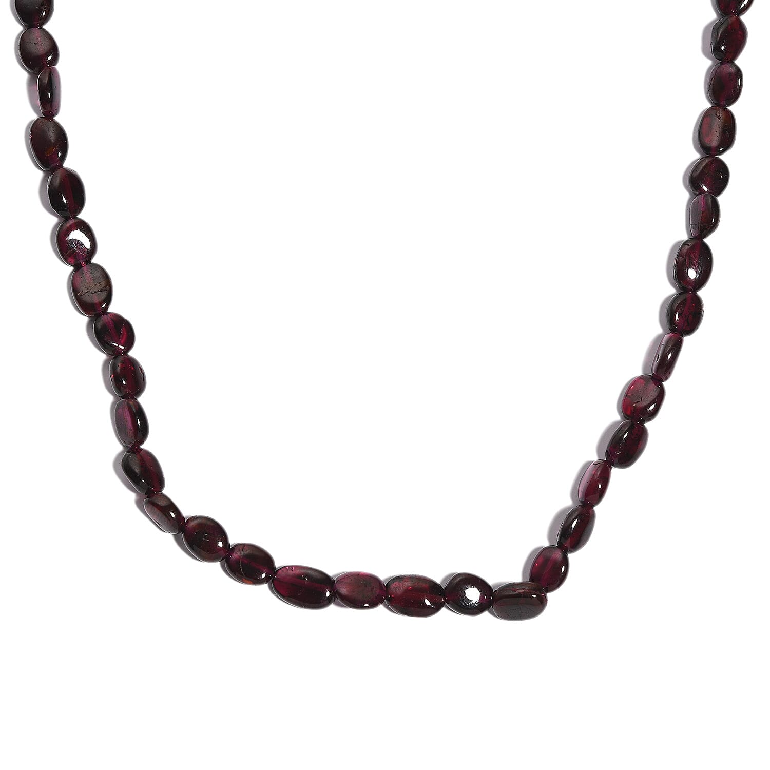 Mozambique Garnet 75.00 ctw Necklace in Stainless Steel 18 Inches