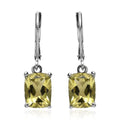 Green Gold Quartz 4.50 ctw Lever Back Earrings in Stainless Steel - Sticky add to cart bar