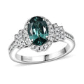 Certified & Appraised Luxoro 14K White Gold AAA Pirineu Lagoon Tourmaline, Diamond (I2) (0.37 cts) Ring (Size 6.0) 2.05 ctw - Sticky add to cart bar