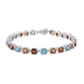 Sunset Zircon Bracelet (Size - 6.5) in rhodium Sterling Silver , Silver Wt. 9.5 g 19.20 ctw - Sticky add to cart bar