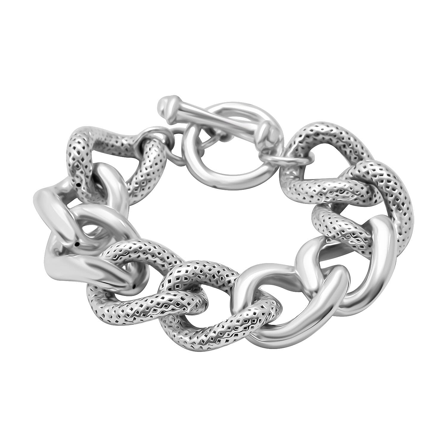 Curb Chain Bracelet in Sterling Silver (6.50 In) 15.25 Grams