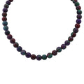 Purple Green Agate 250.00 ctw Beaded Necklace 18 Inches in Sterling Silver - Sticky add to cart bar