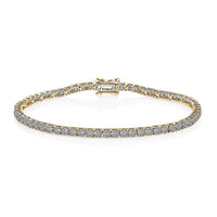 Luxuriant Diamond Lab Grown Diamond Line Bracelet 1 Row (Size - 6.5) in rhodium Sterling Silver , Silver Wt. 7.5 g (6.50 In) 3.00 ctw