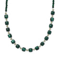 Karis African Malachite and Peridot 71.85 ctw Link Necklace in Platinum Bond 18 Inches - Sticky add to cart bar