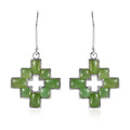 Sajen Silver Nephrite Jade 10.00 ctw Earrings in rhodium Sterling Silver - Sticky add to cart bar