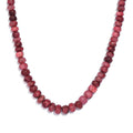 Norwegian Thulite Beaded 160.00 ctw Necklace in Stainless Steel 18-20 Inches - Sticky add to cart bar