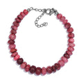 Norwegian Thulite 65.00 ctw Beaded Bracelet in Stainless Steel (6.50-8.0In) - Sticky add to cart bar