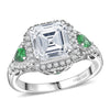 Moissanite & Tsavorite Garnet