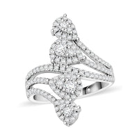 Clarte Elysian Collection Moissanite Ring in Sterling Silver (Size 10.0) 1.00 ctw
