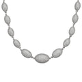 Simulated Diamond Necklace in Silvertone 18.5 Inches - Sticky add to cart bar