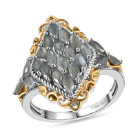 Narsipatnam Alexandrite Ring in Vermeil YG and Rhodium Over Sterling Silver (Size 10.0) 1.70 ctw