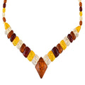 Multi Color Amber  Stone Necklace 140.00 ctw - Sticky add to cart bar