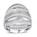 Diamond Interlock Ring in Sterling Silver - Sticky add to cart bar