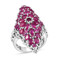 Tanzanite 4.15 ctw Cluster Ring in 18K Vermeil YG and Rhodium Over Sterling Silver (Size 10.0)