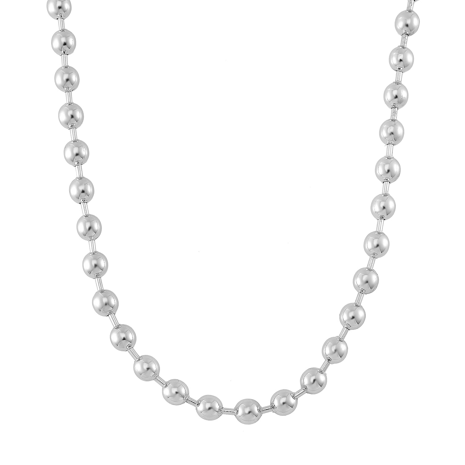 Beaded Necklace (18-20 Inches) in Silvertone