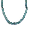 Grandidierite Beaded 90 ctw Necklace 18 Inches in Sterling Silver - Sticky add to cart bar