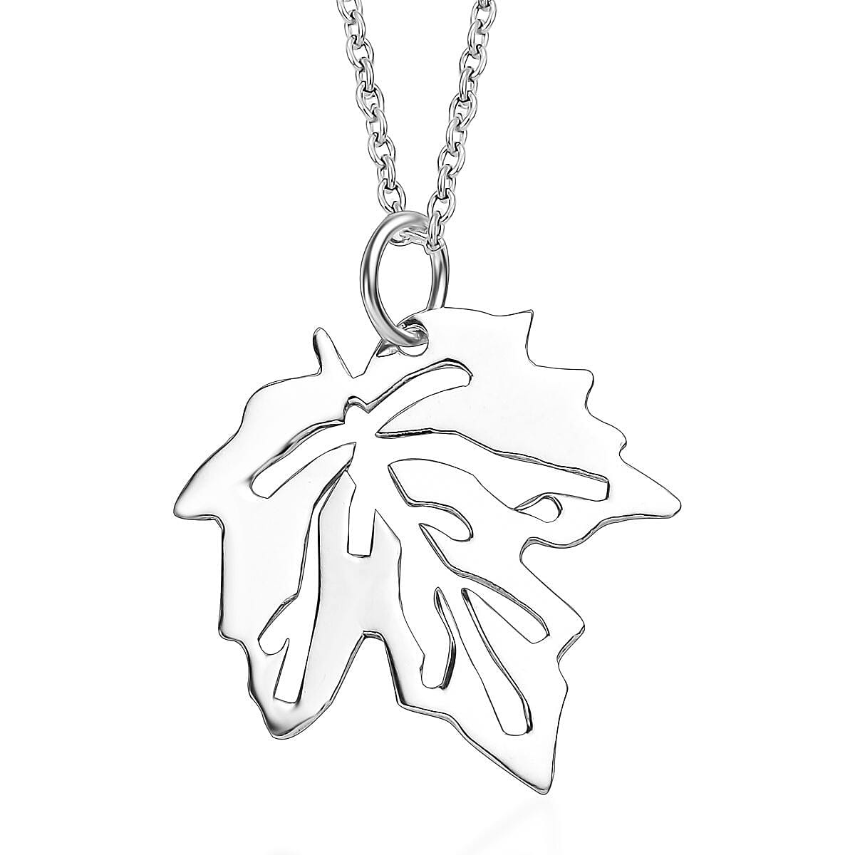 Leaf Necklace in Sterling Silver 2.50 Grams 20 Inches