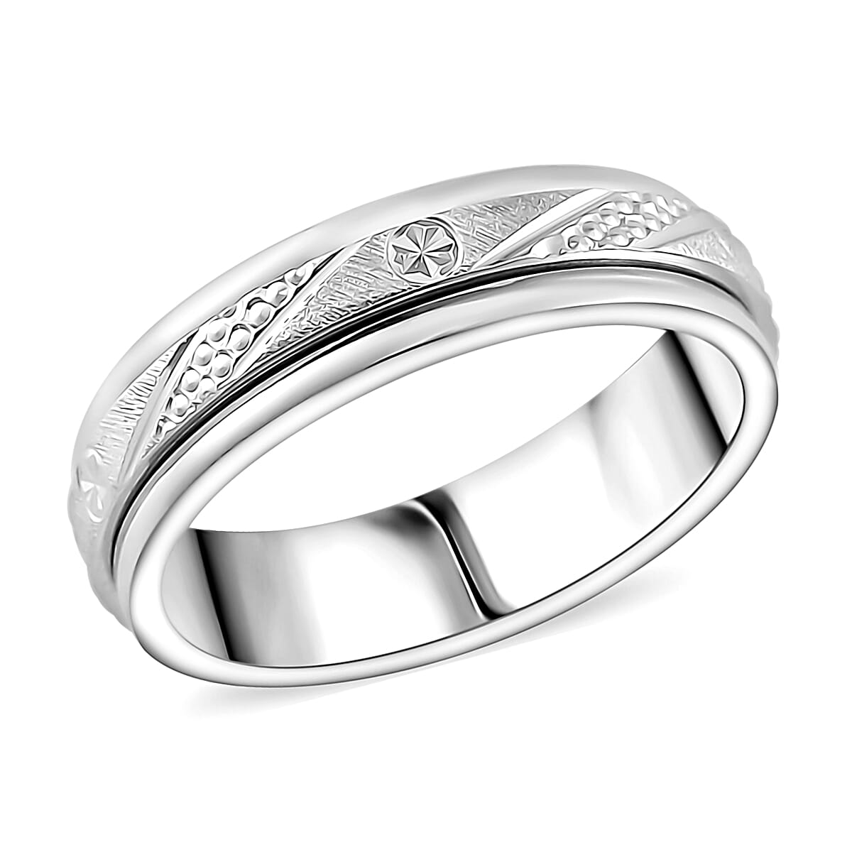 Doorbuster 950 Platinum Spinner Band Ring (Size 6.0) (7.85 g)