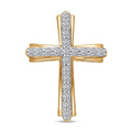 Luxuriant Lab Grown Diamond (G-H, SI) Cross Pendant in Platinum Over Sterling Silver 0.50 ctw - Sticky add to cart bar