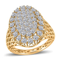 10K Yellow Gold Luxuriant Lab Grown Diamond (E-F, VS) Ring (Size 7.0) 1.50 ctw