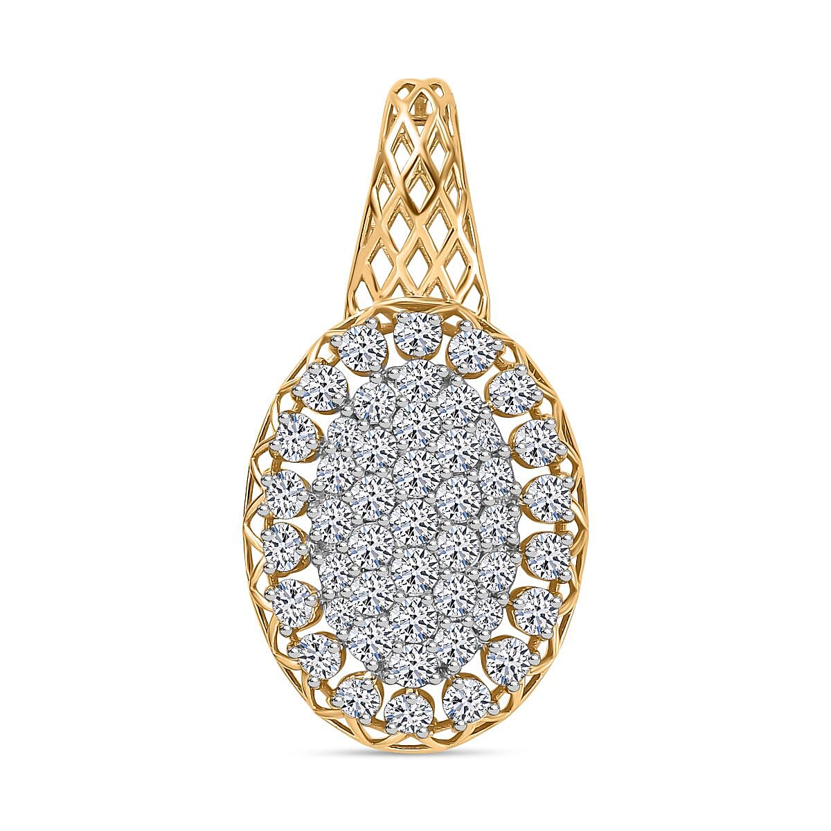 Luxuriant Lab Grown Diamond E-F VS 1.50 ctw Pendant without Chain in 10K Yellow Gold