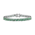 Doorbuster Karis Emerald 8.25 ctw Linking Bracelet in Platinum Bond (7.25 In) - Sticky add to cart bar
