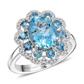 Certified & Appraised Rhapsody 950 Platinum AAAA Santa Maria Aquamarine, Diamond (E-F, VS) (0.20 cts) Ring (Size 10.0) (9 g) 3.10 ctw - Sticky add to cart bar