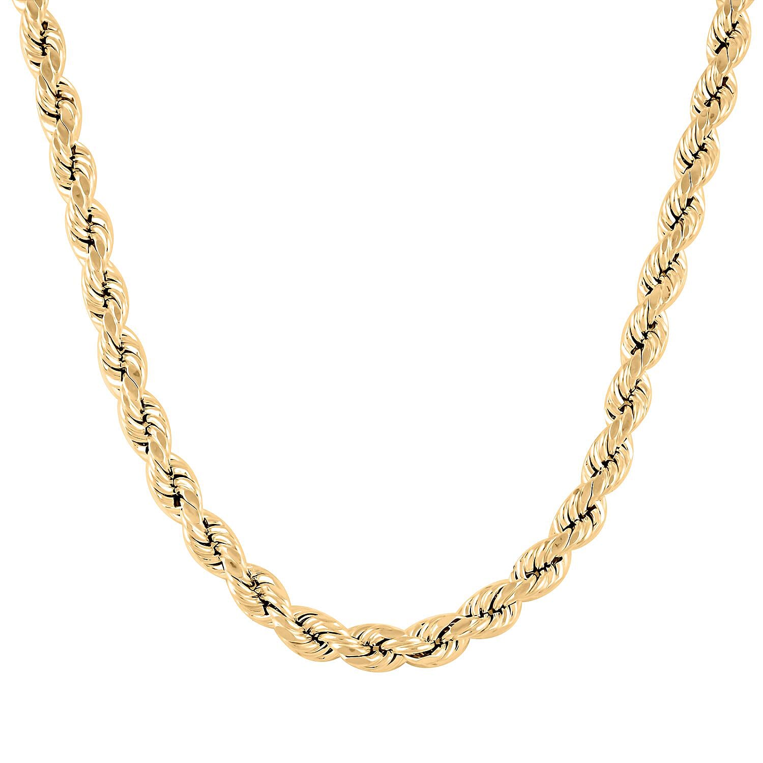 10K Yellow Gold Rope 4.5mm Necklace 20 Inches 8.40 Grams