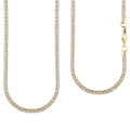4mm Fancy Ice Chain Necklace in 10K 2-Tone Gold 20.35 Grams 22 Inches - Sticky add to cart bar