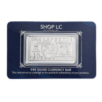Kundan 999.9 Fine Silver Bullion Currency Bar (10 g)