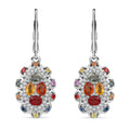Madagascar Yellow Sapphire, Multi Gemstone 2.75 ctw Earrings in Rhodium Over Sterling Silver - Sticky add to cart bar