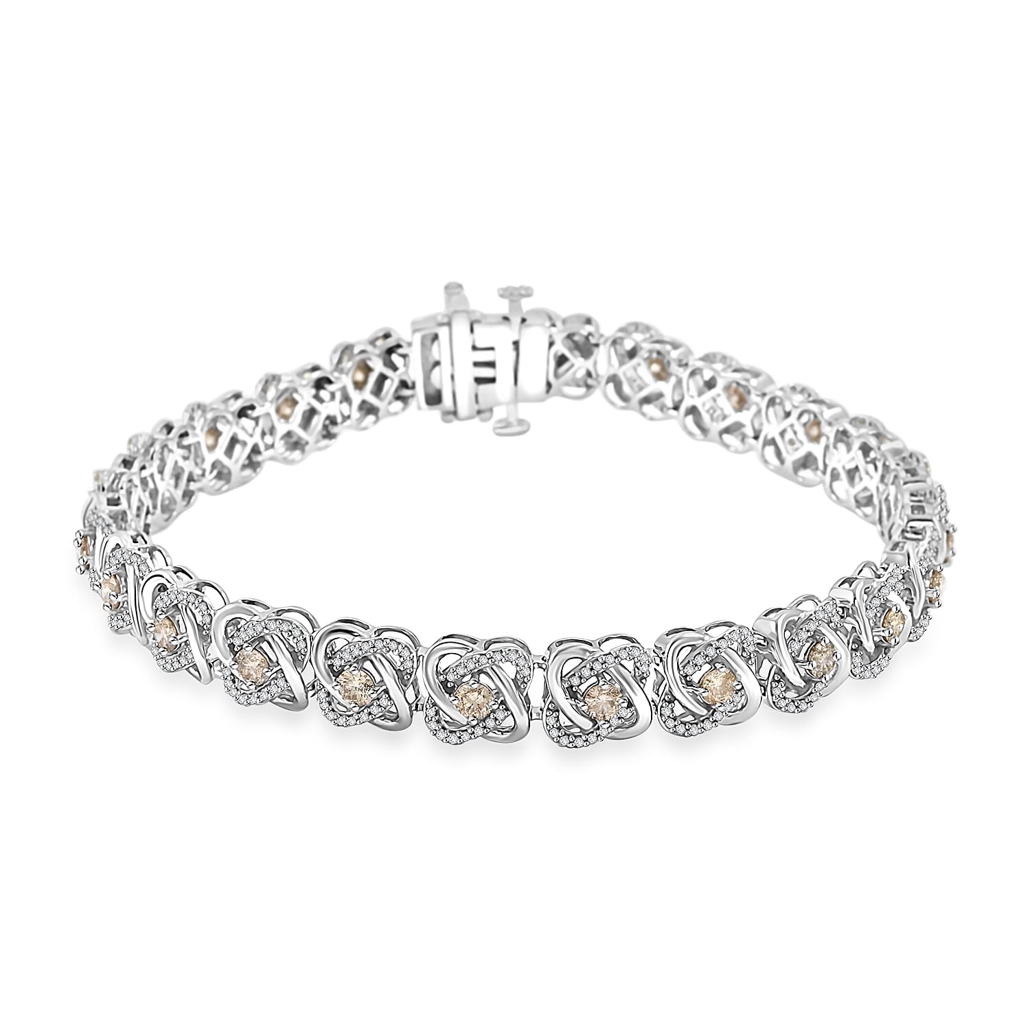 Verigold Diamond 3.04 ctw Bracelet in 10K White Gold (7.50 In) 13.25 Grams