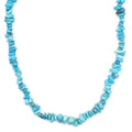 Sleeping Beauty Turquoise 65.00 ctw Chips Necklace in Rhodium Over Sterling Silver 18-20 Inches - Sticky add to cart bar