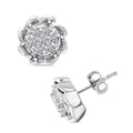 Luxuriant Lab Grown Diamond (G-H, SI) Stud Earrings in Platinum Over Sterling Silver 0.50 ctw - Sticky add to cart bar