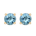 Luxoro AAA Mangoro Aquamarine 1.54 ctw Solitaire Stud Earrings in 10K Yellow Gold - Sticky add to cart bar