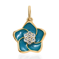 Sky Blue Topaz Charm in 18K Vermeil YG Over Sterling Silver 0.30 ctw