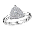 Luxuriant Lab Grown Diamond (SI) Ring in Rhodium Over Sterling Silver (Size 7.0) 0.35 ctw - Sticky add to cart bar