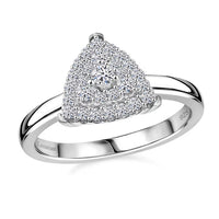 Luxuriant Lab Grown Diamond (SI) Ring in Rhodium Over Sterling Silver (Size 7.0) 0.35 ctw