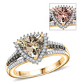 Luxoro 14K Yellow Gold AAA Turkizite Champagne and Diamond Royal Ring - Sticky add to cart bar