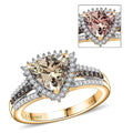 Luxoro 14K Yellow Gold AAA Turkizite Champagne and Diamond Ring - Sticky add to cart bar