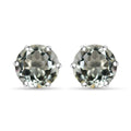 Montezuma Prasiolite 7.00 ctw Earrings in Rhodium Over Sterling Silver - Sticky add to cart bar