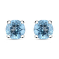 Signity Ice Blue Topaz Stud Earring in Platinum Over Sterling Silver 1.10 ctw - Sticky add to cart bar