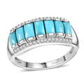 Sleeping Beauty Turquoise, 7 Gemstone Ring in 18K Vermeil YG Over Sterling Silver (Size 6.0) - Sticky add to cart bar