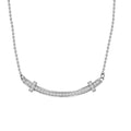 Moissanite Necklace (18 Inches) in Rhodium Over Sterling Silver 0.50 ctw - Sticky add to cart bar